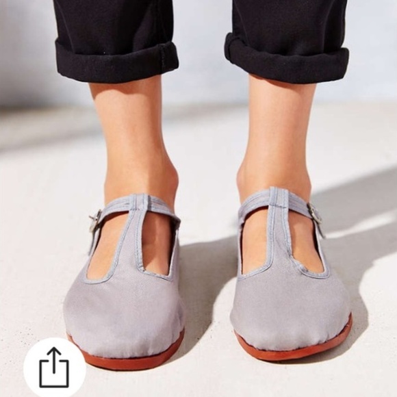 Urban Outfitters Shoes - UO Lavender T-Strap Mary Jane Slipper Flats